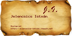 Jelencsics István névjegykártya