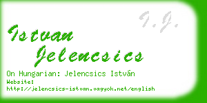 istvan jelencsics business card
